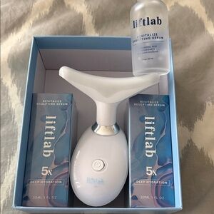 LiftLab White Facial Sculpting Device with Deep Hydration Serum - White